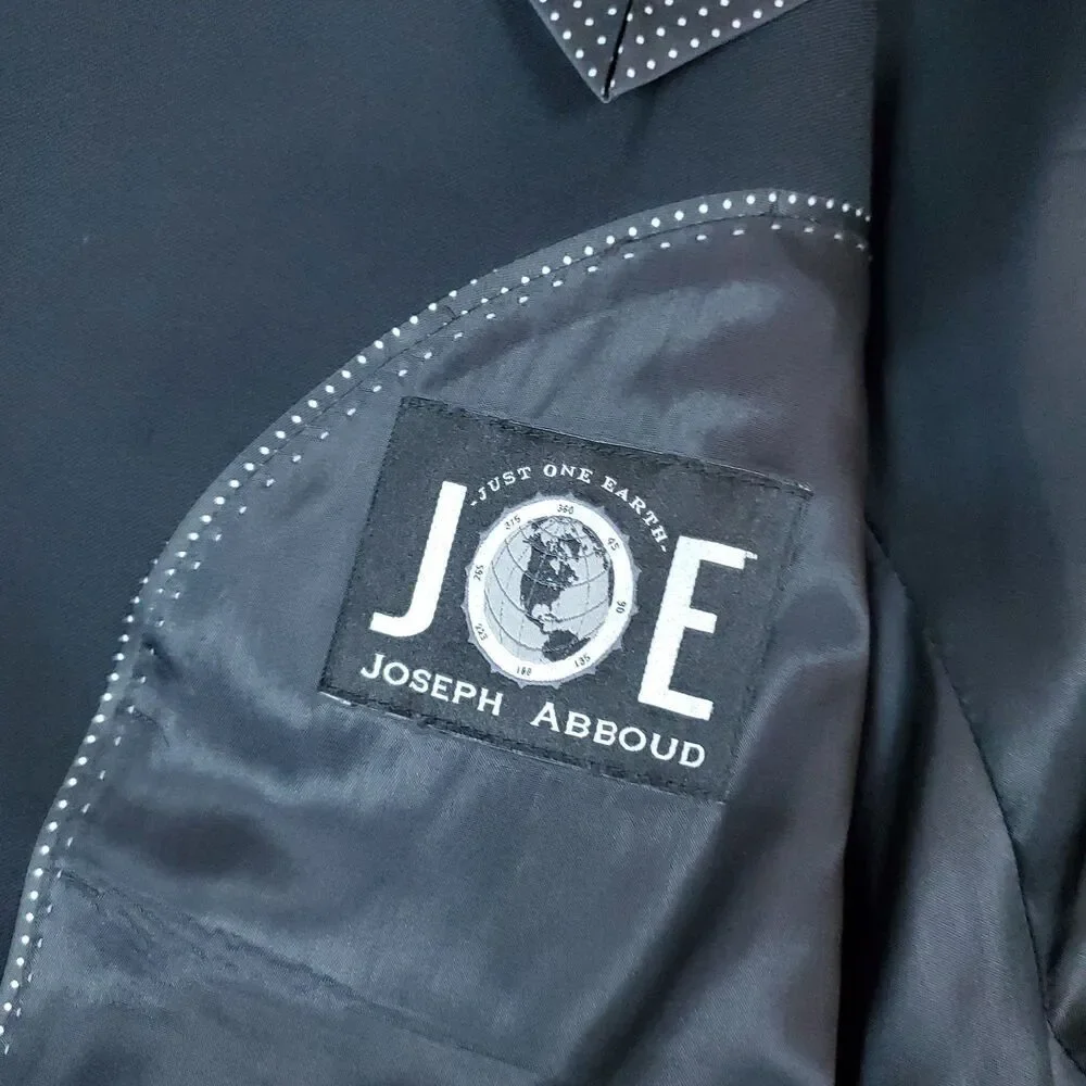 JOE Joseph Abboud Wool Black Dual Vent Blazer Sport Jacket 46R Wool - Picture 2 of 15